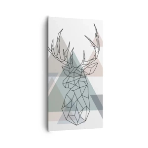 Impression sur toile - Image sur toile - Dans une forêt géométrique - 65x120 cm