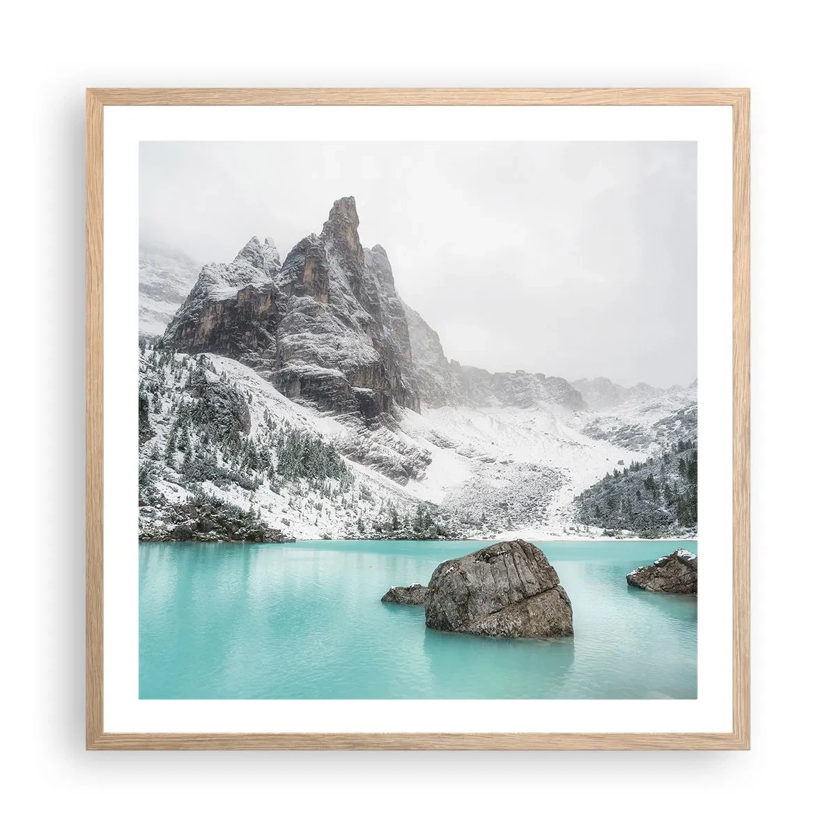 Affiche dans un chêne clair - Poster - Sur ses gardes - 60x60 cm