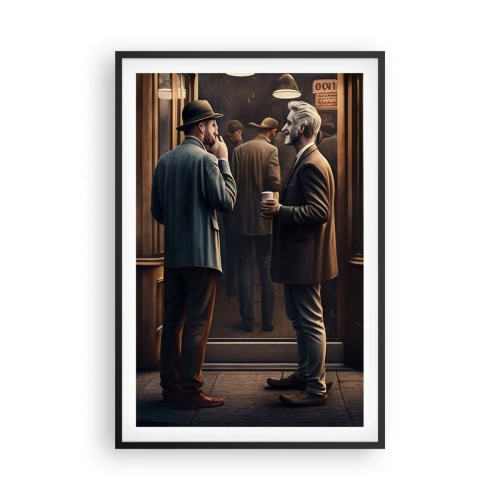 Affiche dans un cadre noir - Poster - Bon moment de la journée - 61x91 cm