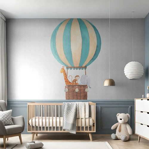 Papier Peint Photo Premium Canvas - Voyage fantastique - Ballon, Pour les enfants, Ancien - 350x256 cm