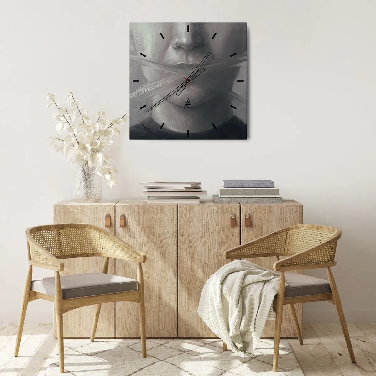 Horloge murale - Pendule murale - Sans mot - 30x30 cm