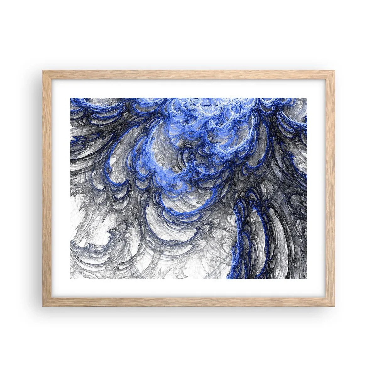 Affiche dans un chêne clair - Poster - La naissance d'une vague - 50x40 cm