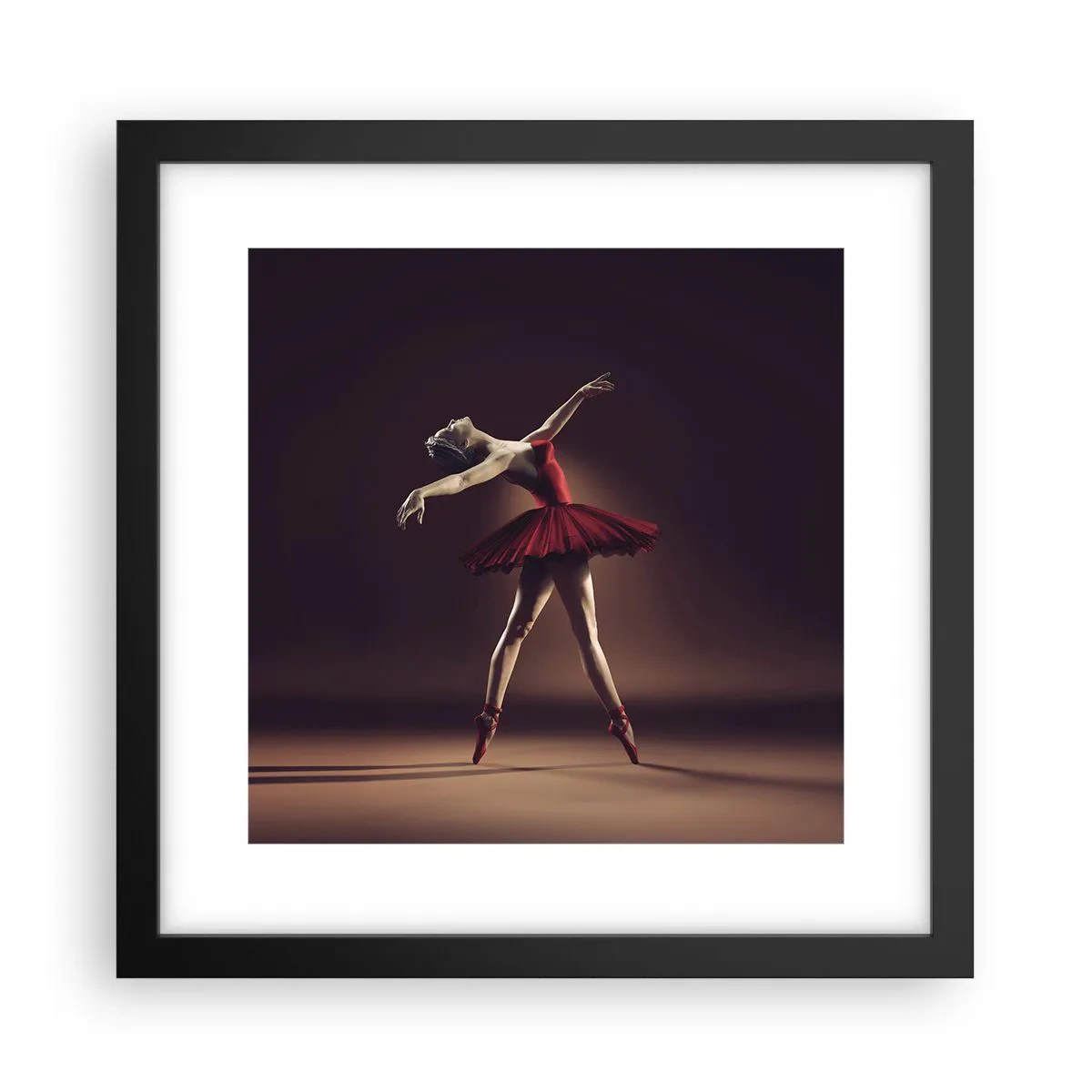 Affiche dans un cadre noir - Poster - Une danseuse étoile - 30x30 cm