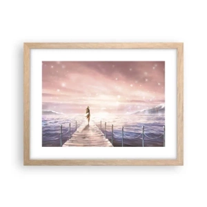 Affiche dans un chêne clair - Poster - A la lumière d'un rêve - 40x30 cm