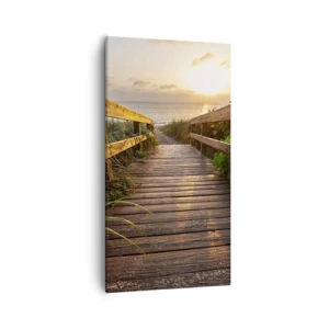 Impression sur toile - Image sur toile - Tout droit vers le rivage - 55x100 cm