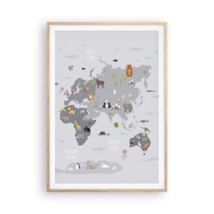 Affiche dans un chêne clair - Poster - Dis-moi d'où tu viens... - 70x100 cm
