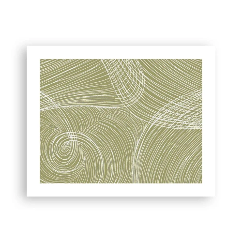 Affiche - Poster - Abstraction complexe de blanc - 50x40 cm