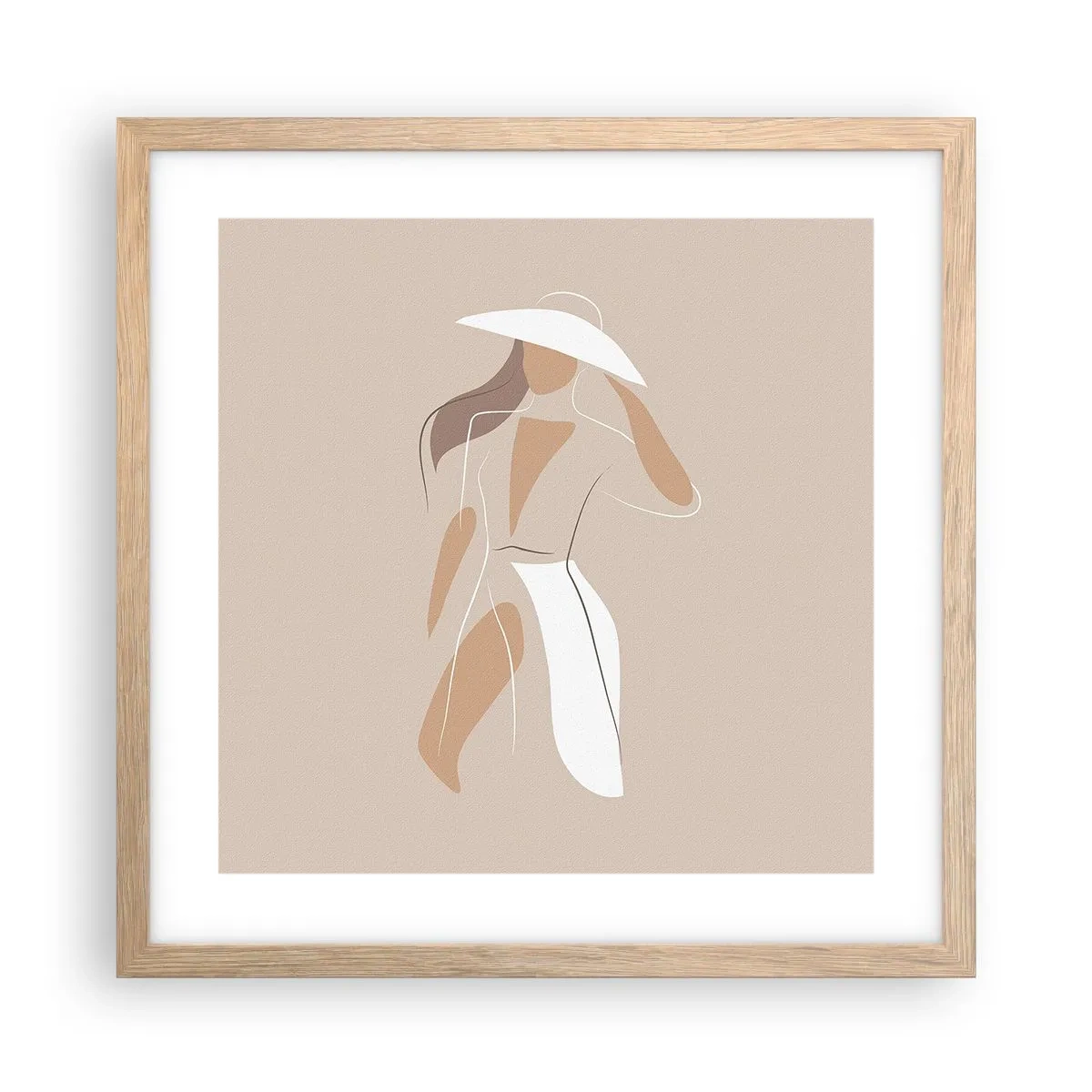 Affiche dans un chêne clair - Poster - Lea mode est un jeu - 40x40 cm