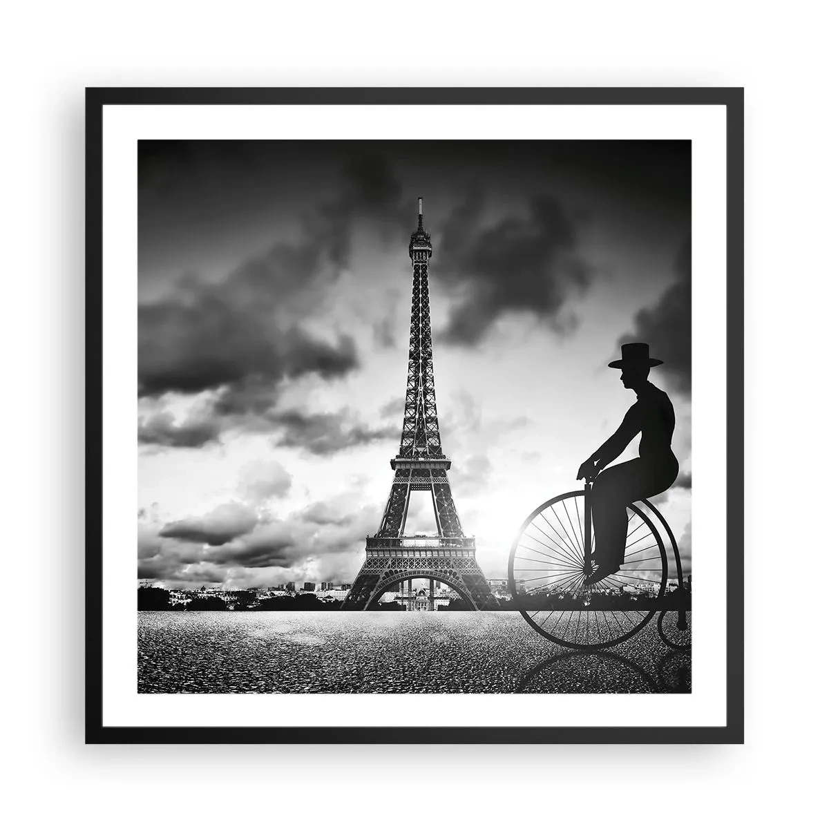 Affiche dans un cadre noir - Poster - Nostalgie de la Belle Epoque - 60x60 cm