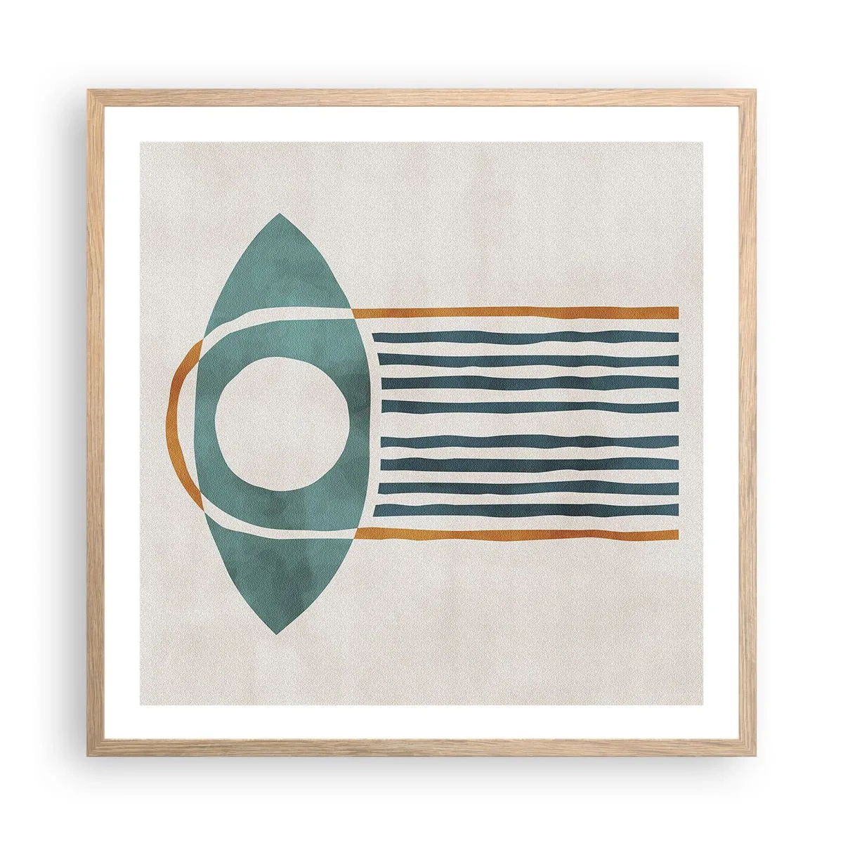 Affiche dans un chêne clair - Poster - Signes et rituels - 60x60 cm