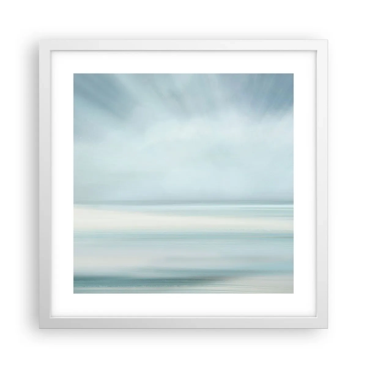 Affiche dans un cadre blanc - Poster - Paix à l'horizon - 40x40 cm