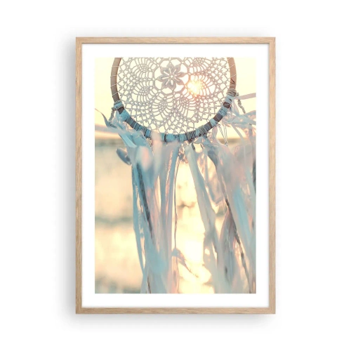 Affiche dans un chêne clair - Poster - Totem en dentelle - 50x70 cm