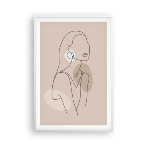 Affiche dans un cadre blanc - Poster - Icone féminin - 61x91 cm