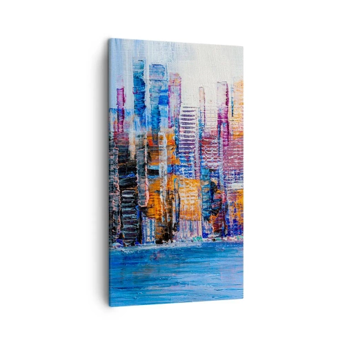 Impression sur toile - Image sur toile - Une métropole joyeuse - 45x80 cm