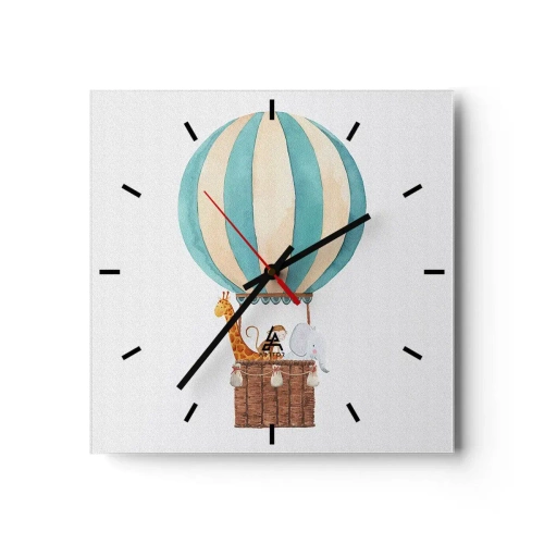 Horloge murale - Pendule murale - Voyage fantastique - 40x40 cm