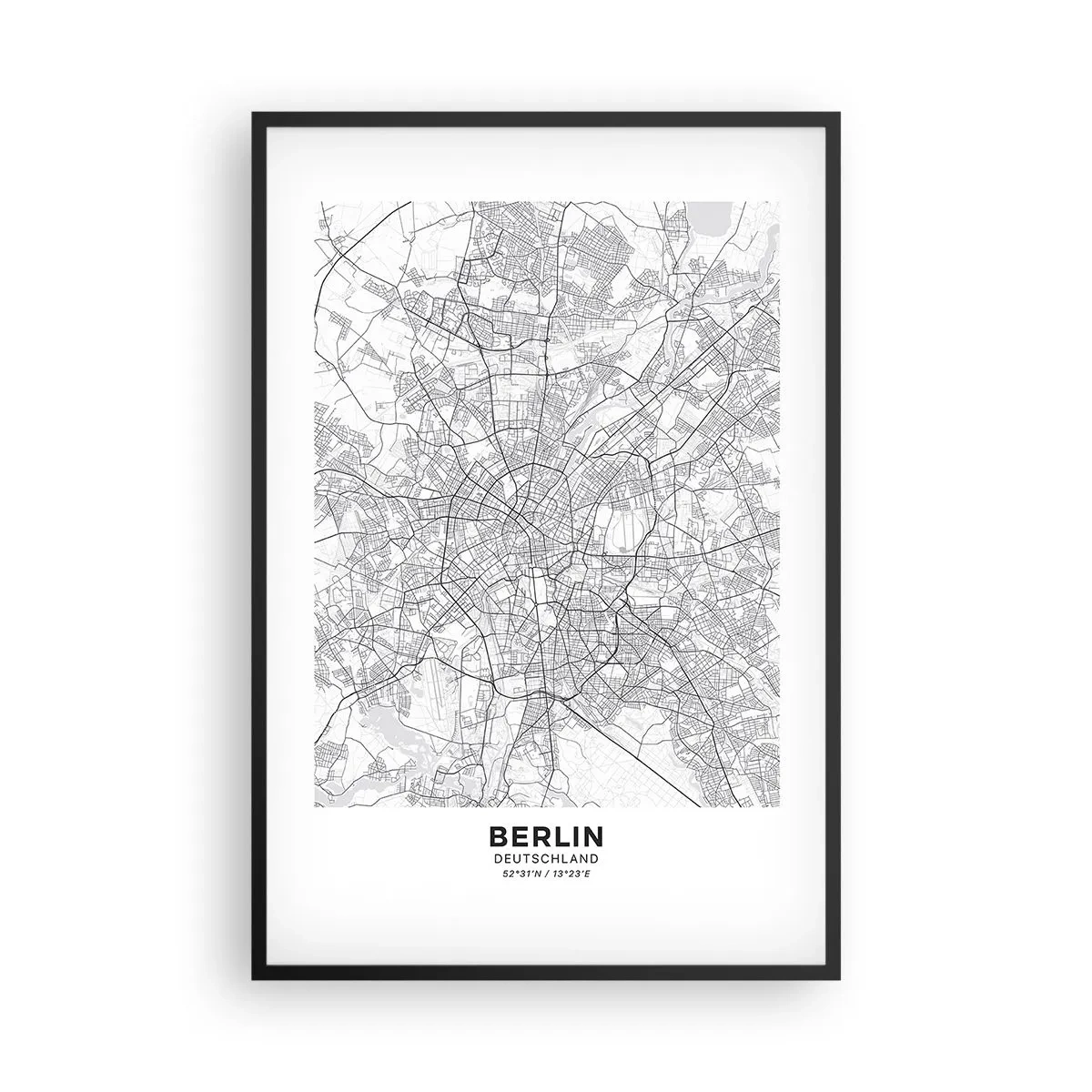 Affiche dans un cadre noir - Poster - Fleur de Berlin - 61x91 cm