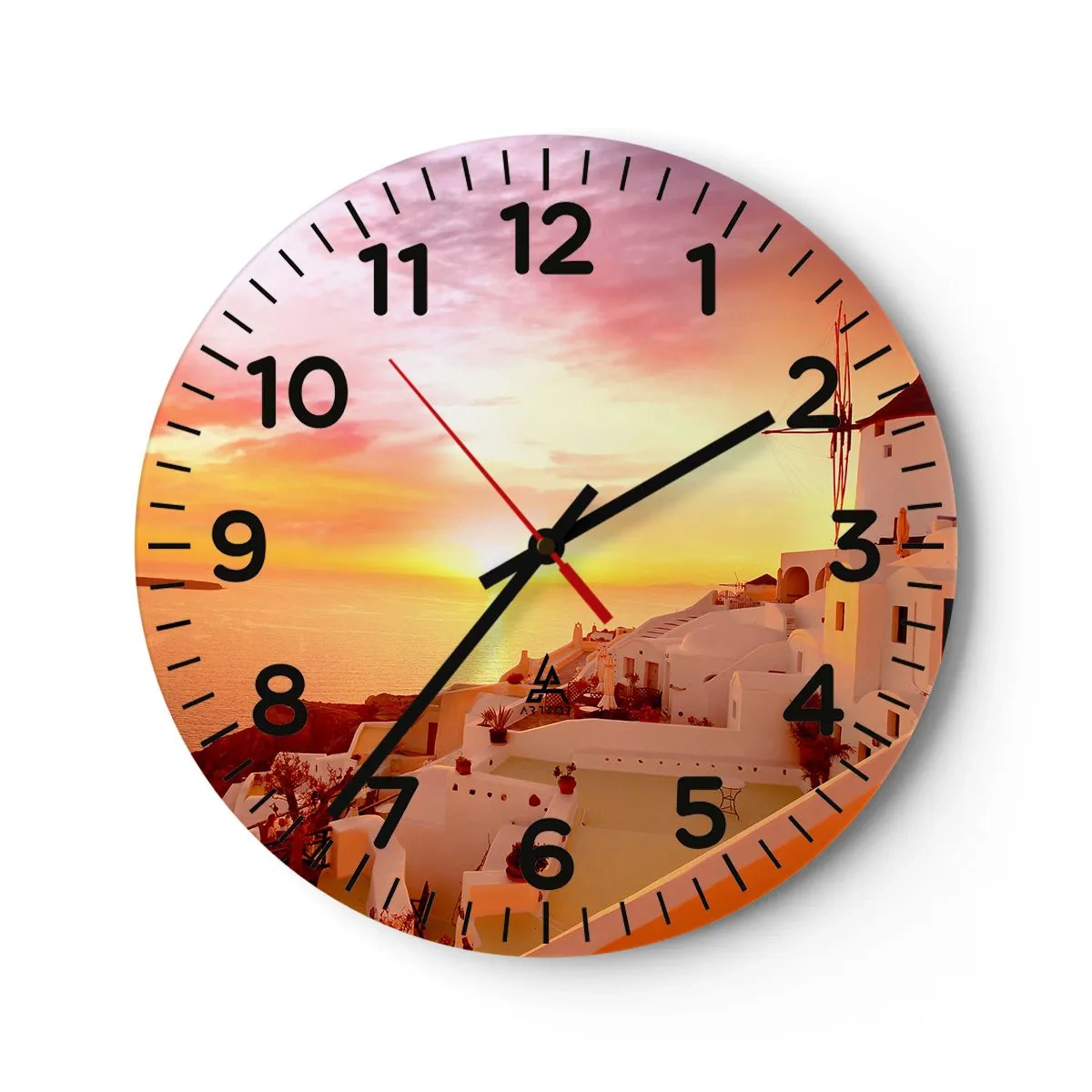 Horloge murale - Pendule murale - Fondre en blanc et or - 30x30 cm