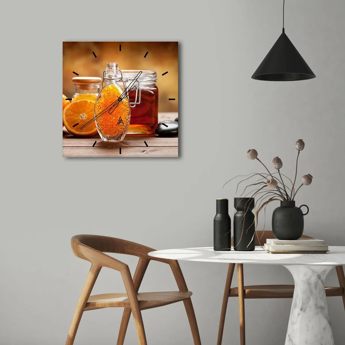 Horloge murale - Pendule murale - Saveurs et arômes ensoleillés - 40x40 cm
