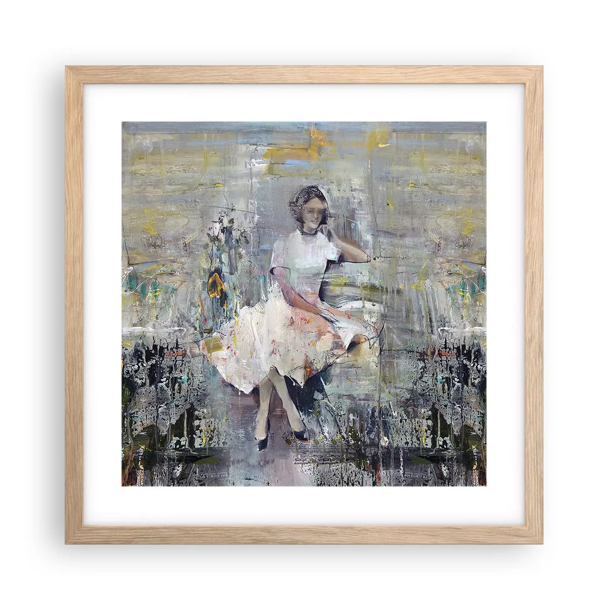 Affiche dans un chêne clair - Poster - Classique et moderne - 40x40 cm