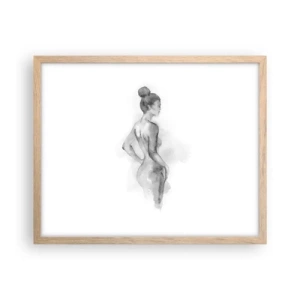 Affiche dans un chêne clair - Poster - Belle comme une peinture - 50x40 cm