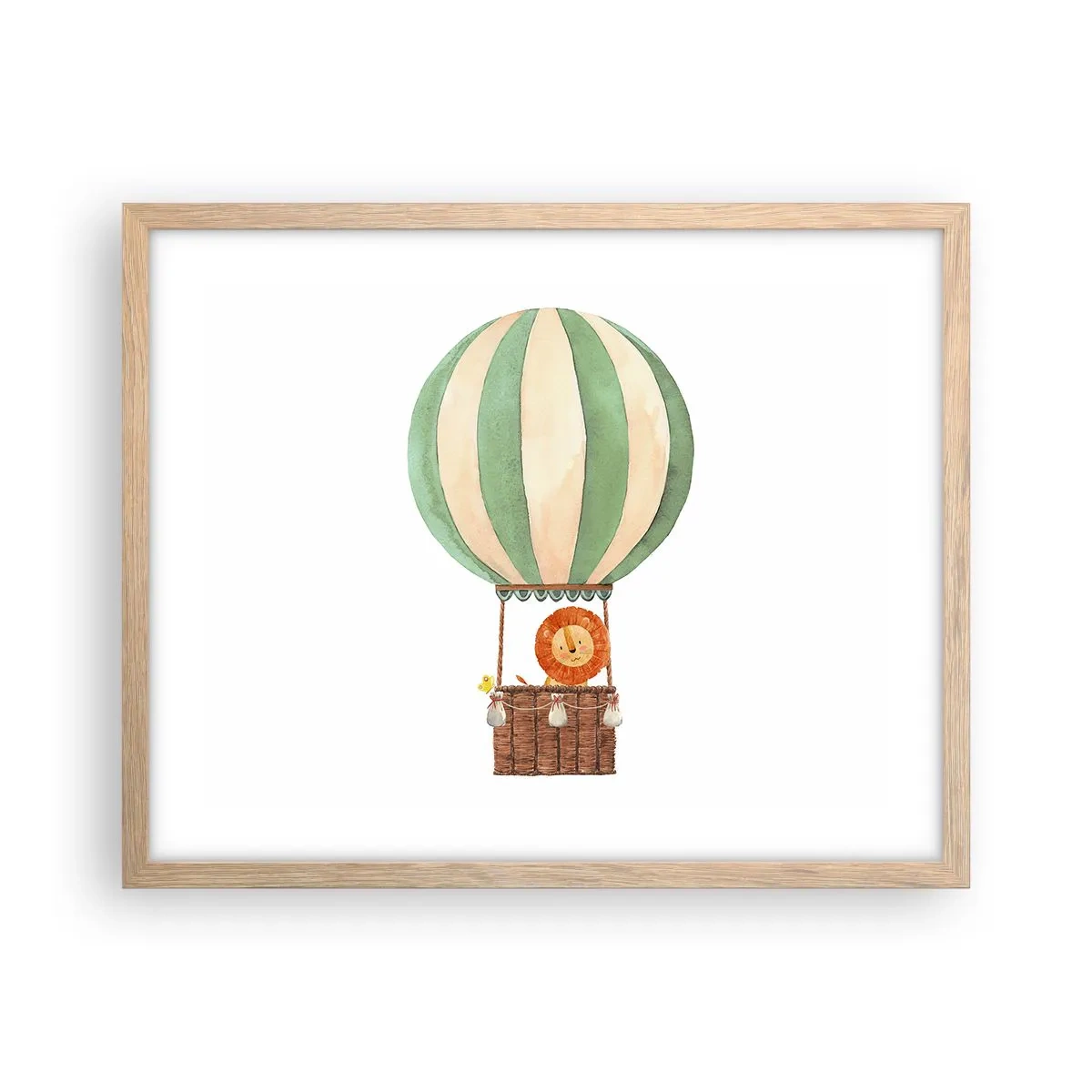 Affiche dans un chêne clair - Poster - Les voyages de Léon - 50x40 cm