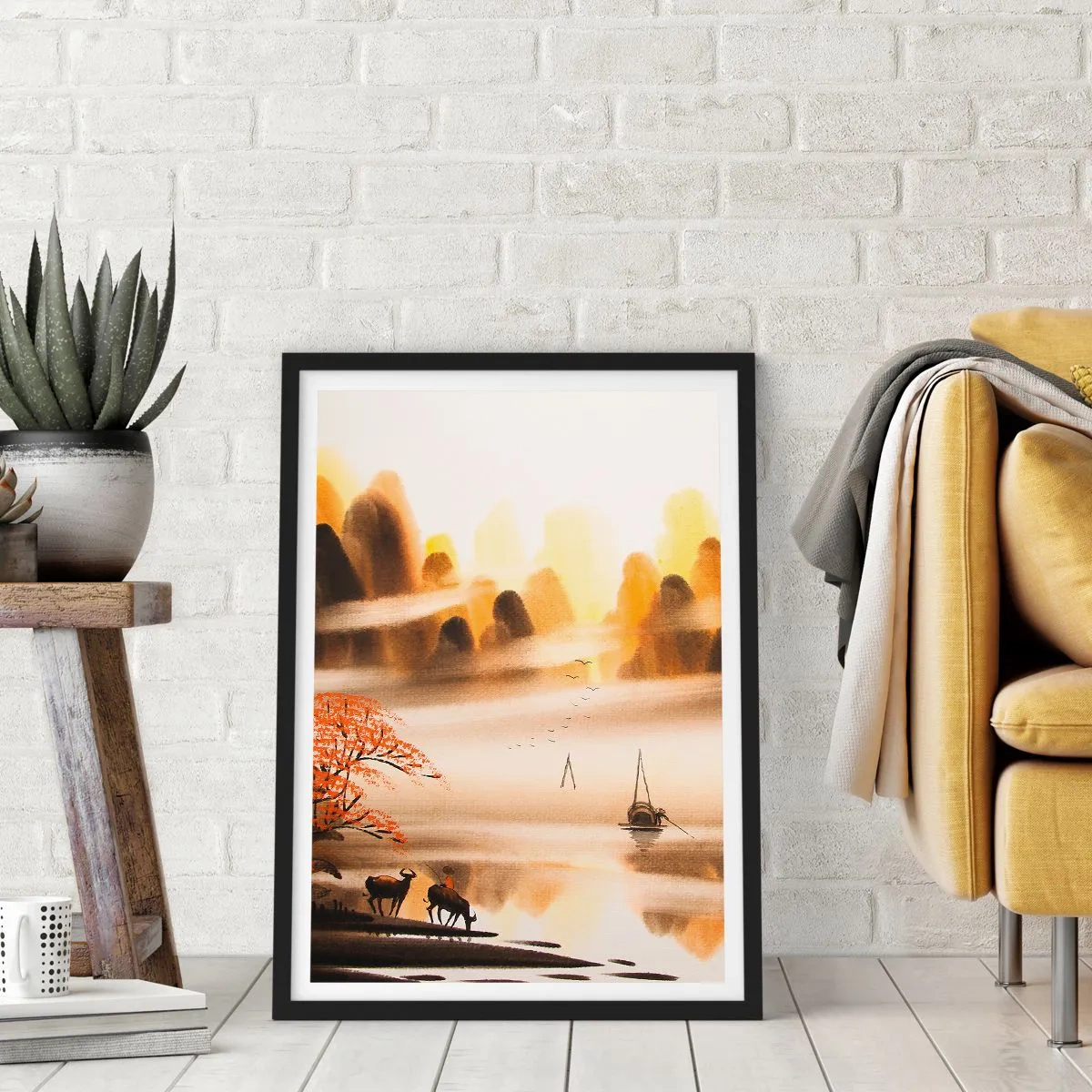 Affiche dans un cadre noir - Poster - Plus loin que l'Extrême-Orient - 70x100 cm