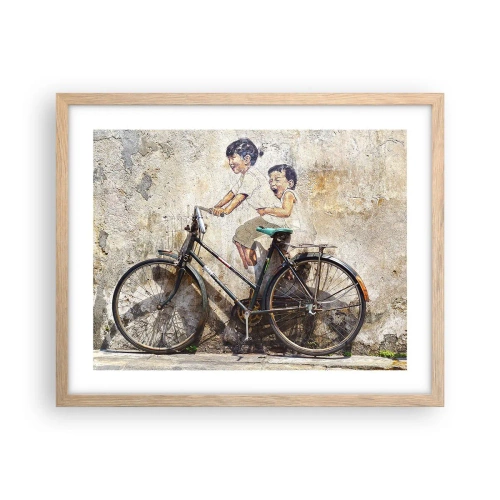 Affiche dans un chêne clair - Poster - Vrai ou faux? - 50x40 cm