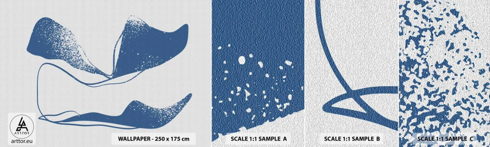 Échantillon De Papier Peint Standard Eco - Abstraction ailée - Minimalisme, Abstraction, Morceau - 100x30 cm