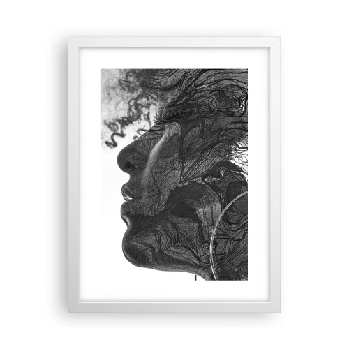 Affiche dans un cadre blanc - Poster - Emmêlé dans les rêves - 30x40 cm