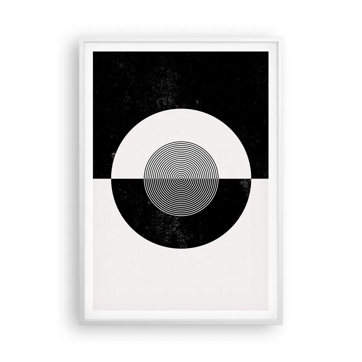 Affiche dans un cadre blanc - Poster - Harmonie de noir et blanc - 70x100 cm