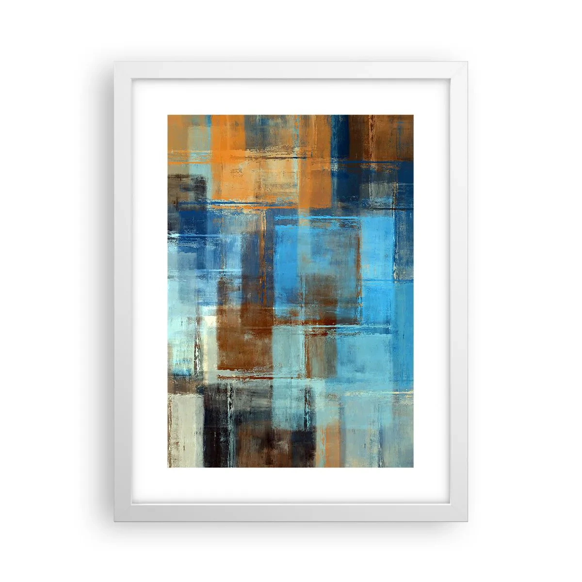 Affiche dans un cadre blanc - Poster - A travers le voile bleu - 30x40 cm