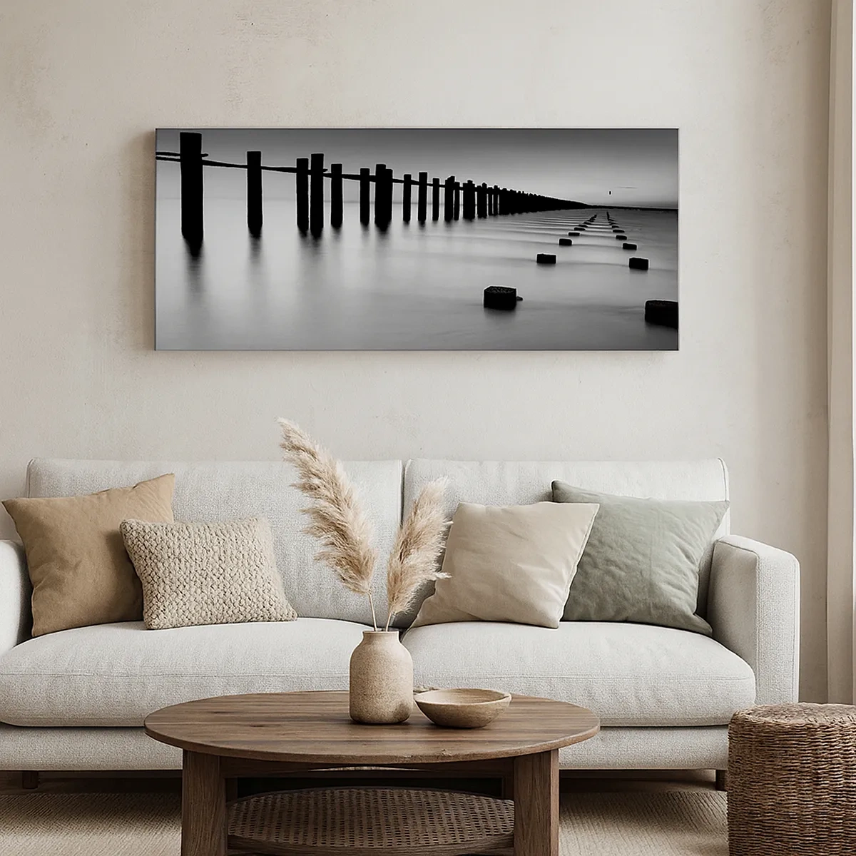 Impression sur toile - Image sur toile - Distance grise dans le brouillard - 30x30 cm