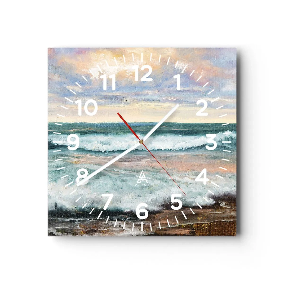Horloge murale - Pendule murale - Ici tu adouciras ton âme - 40x40 cm