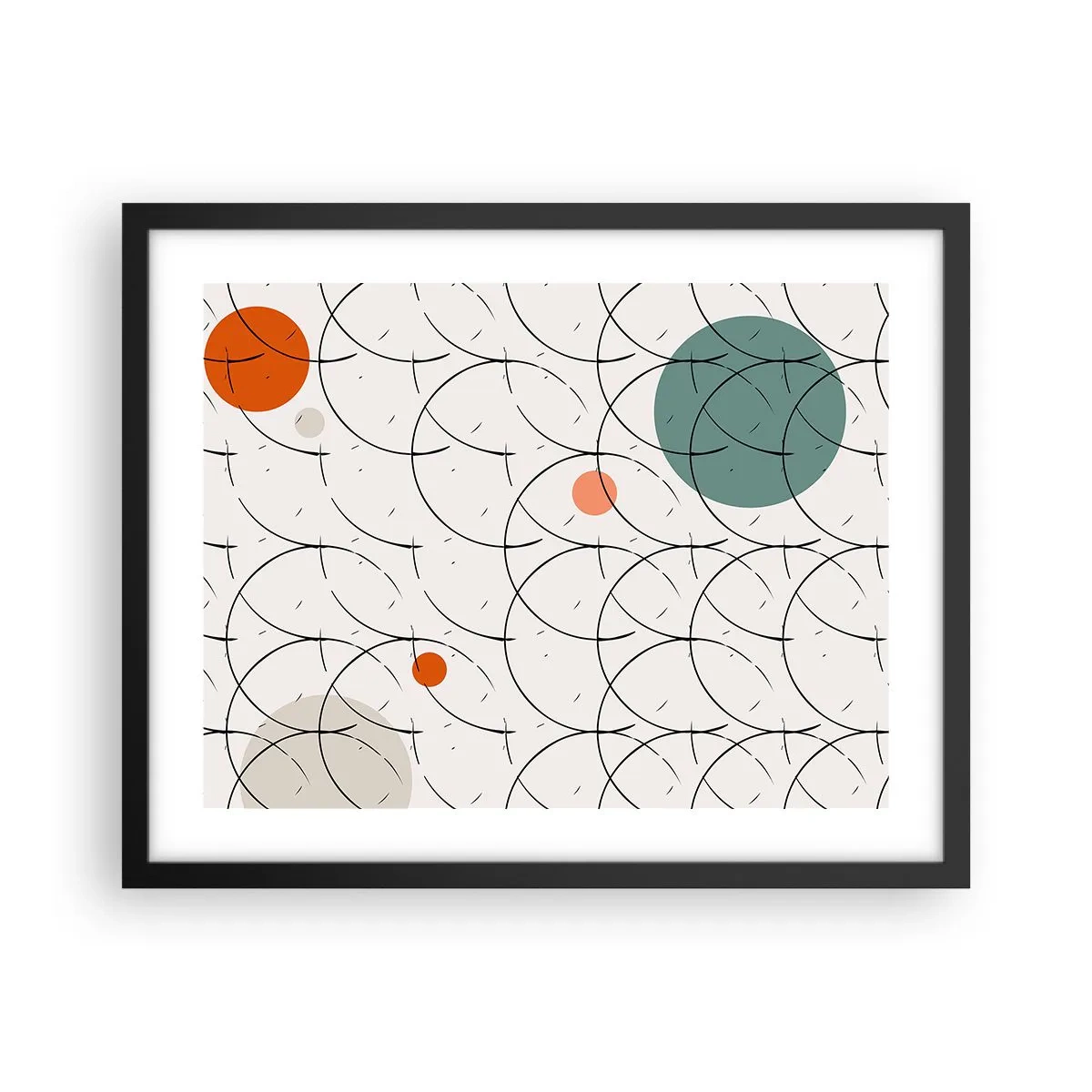 Affiche dans un cadre noir - Poster - Dans l'esprit pop art - 50x40 cm