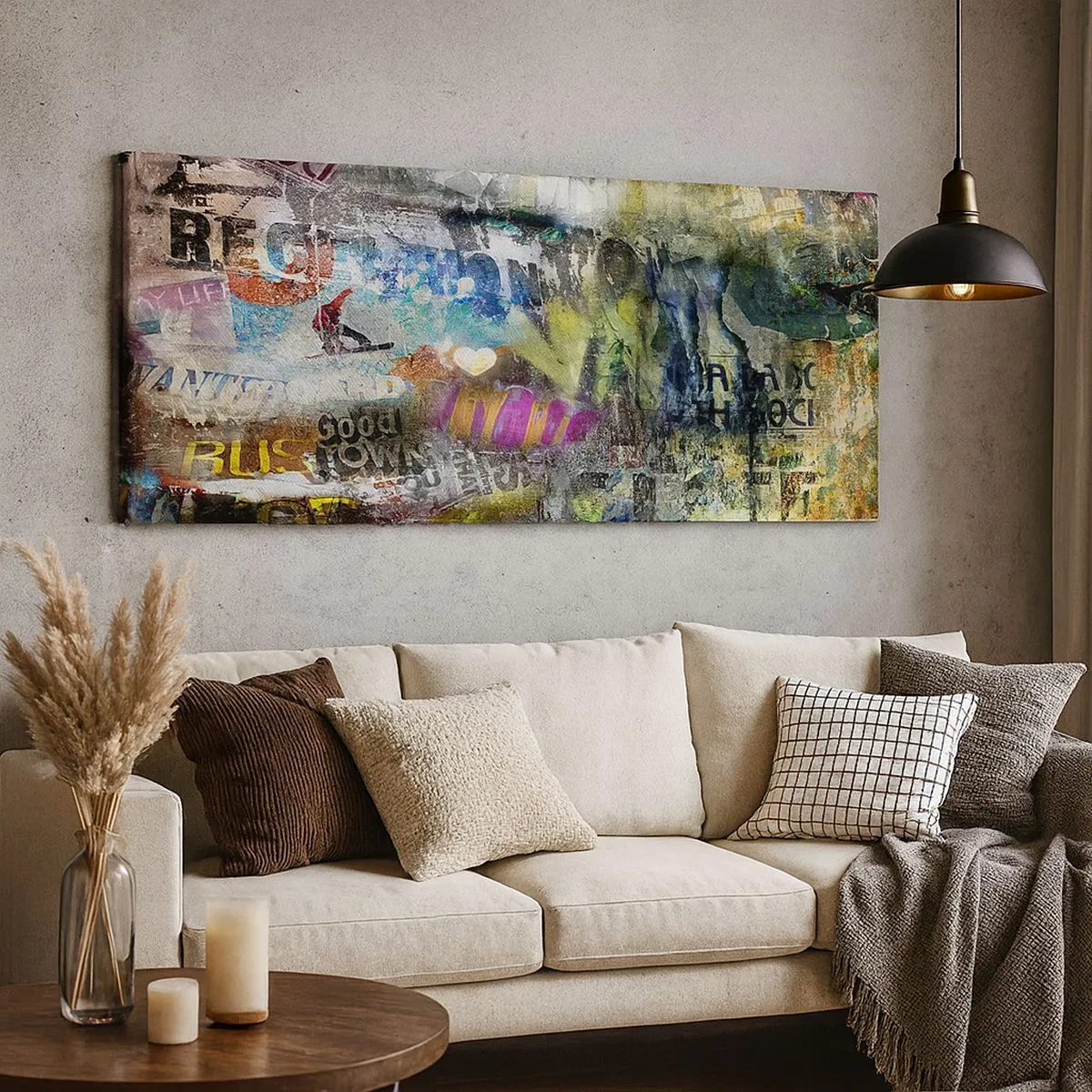 Impression sur toile - Image sur toile - Collage de souvenirs - 100x40 cm