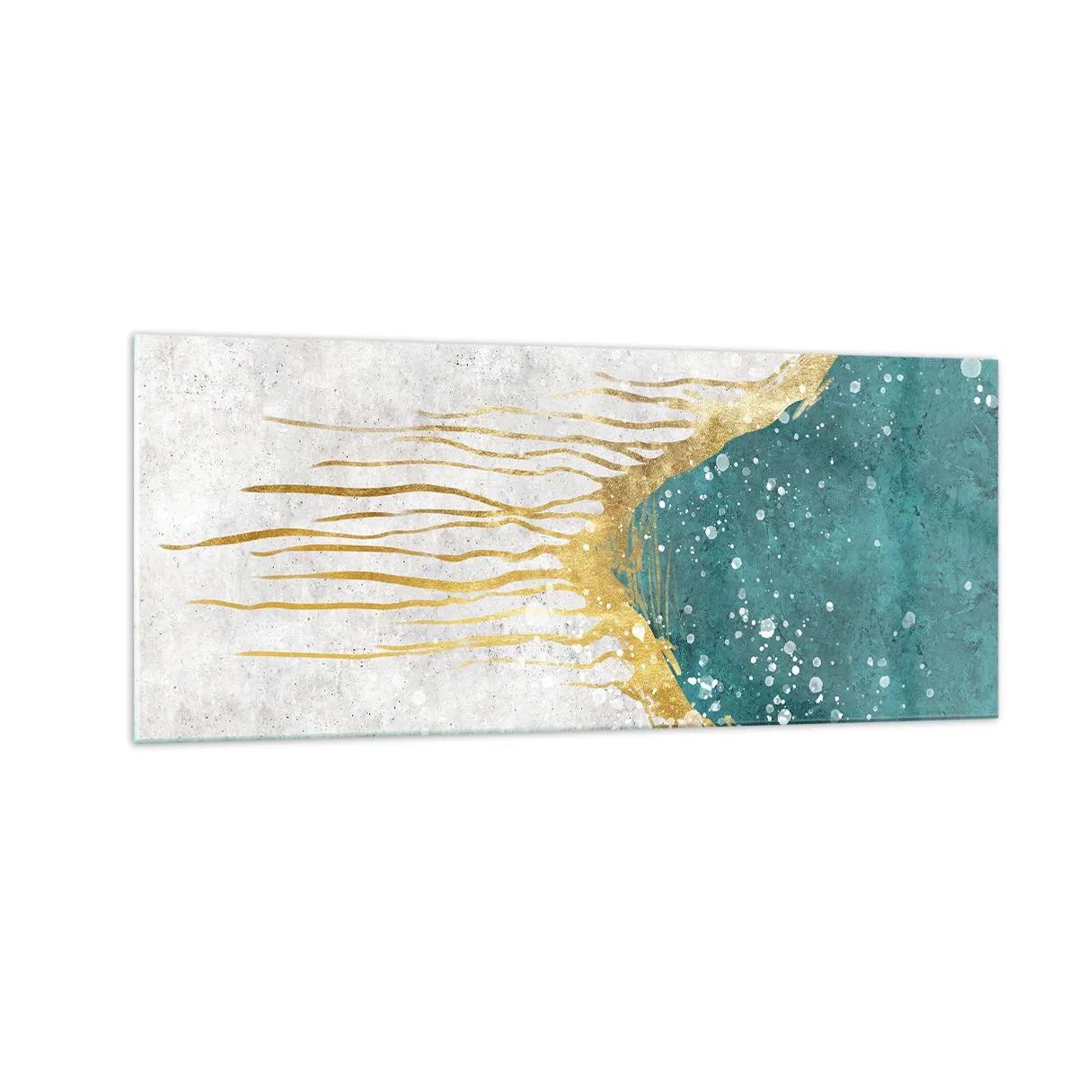 Impression sur verre - Image sur verre - Marée dorée - 100x40 cm