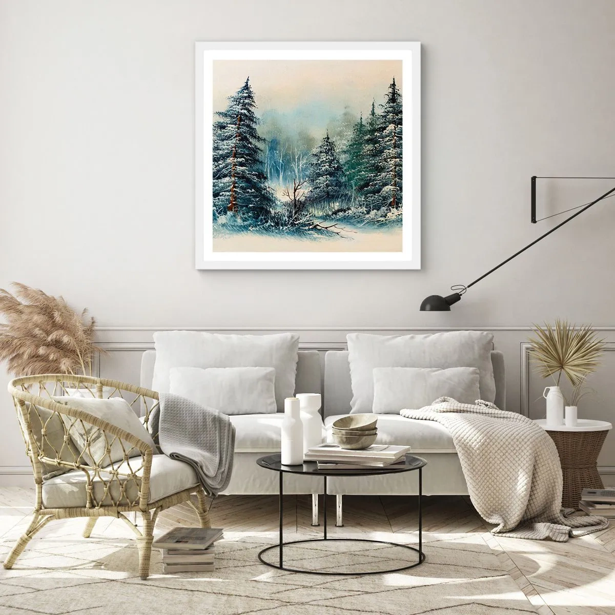 Affiche dans un cadre blanc - Poster - Prêt pour les fêtes - 40x40 cm