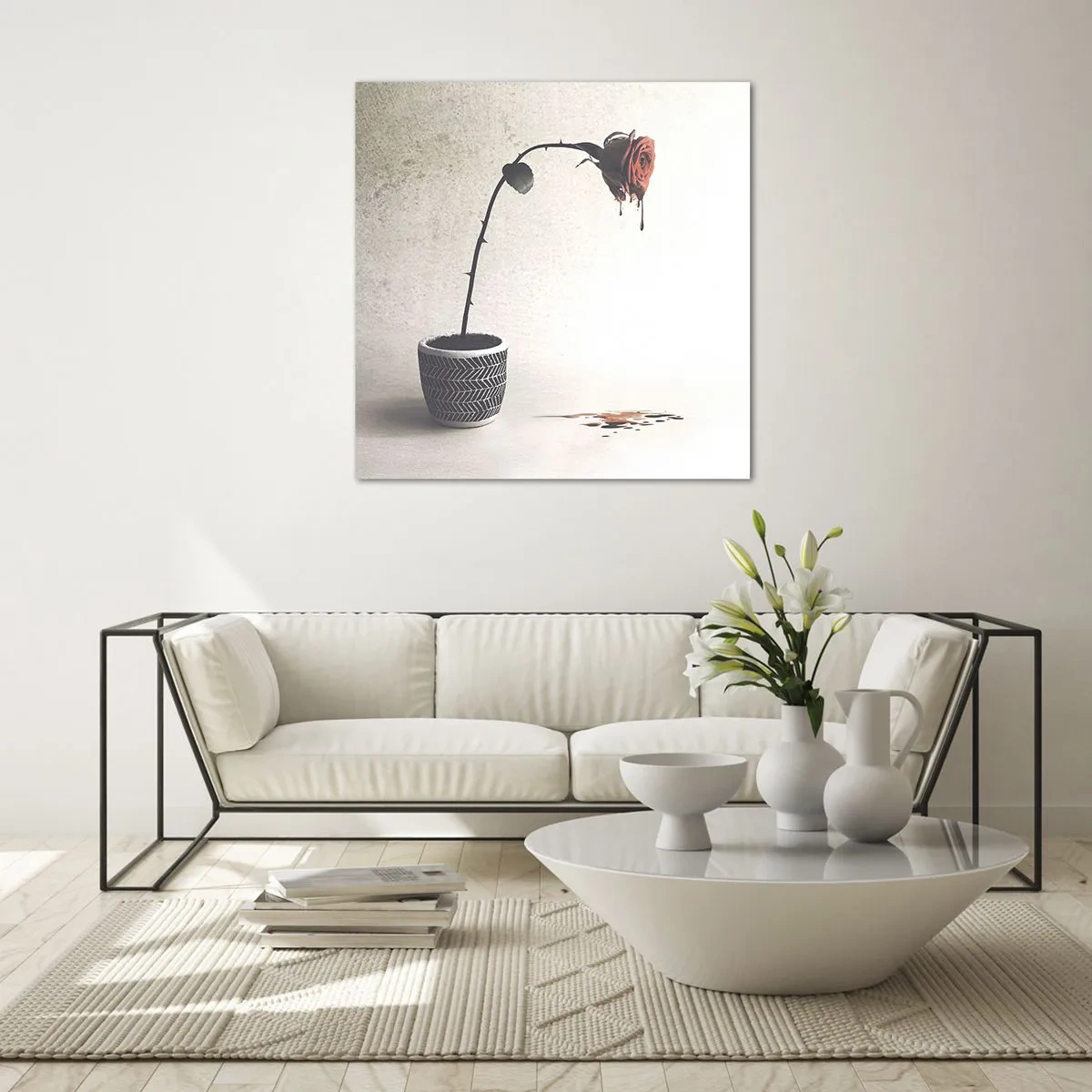 Impression sur verre - Image sur verre - Rosa dolorosa - 70x70 cm