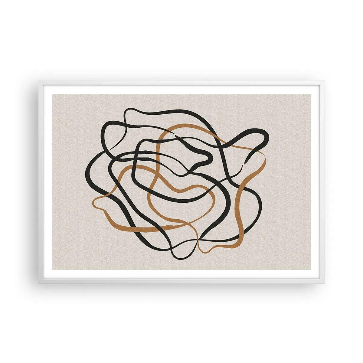Affiche dans un cadre blanc - Poster - Tout s'est mal déroulé - 100x70 cm