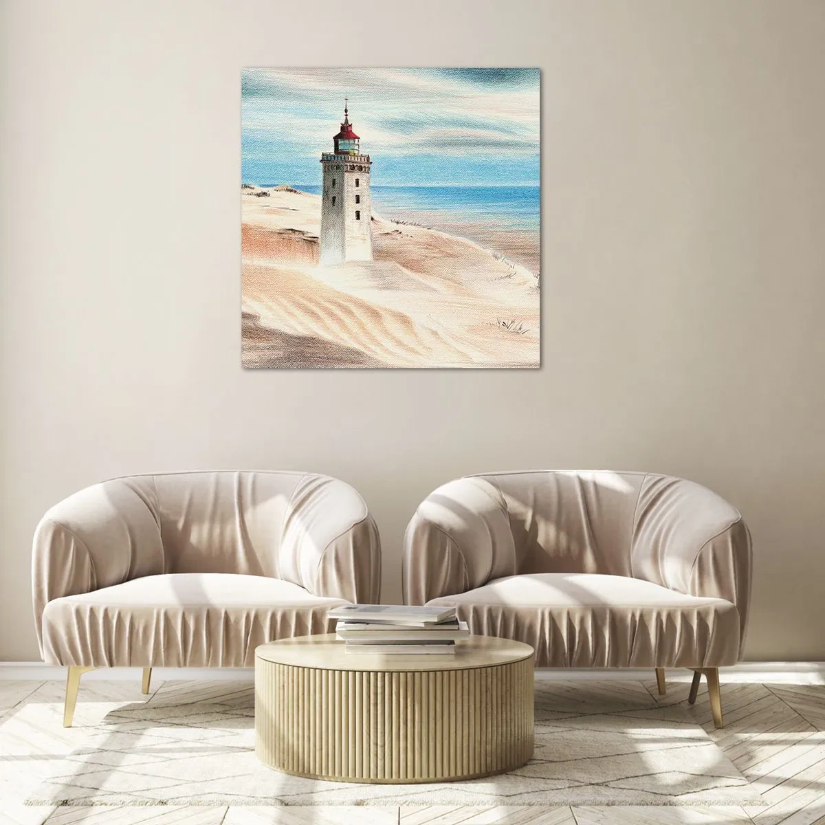 Impression sur verre - Image sur verre - Toujours regarder la mer - 40x40 cm