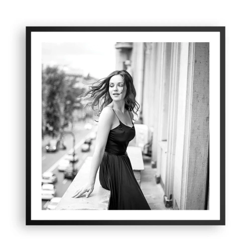 Affiche dans un cadre noir - Poster - Certainement un Parisien - 60x60 cm
