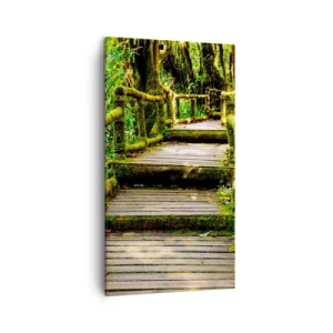 Impression sur toile - Image sur toile - Un couloir de verdure - 45x80 cm