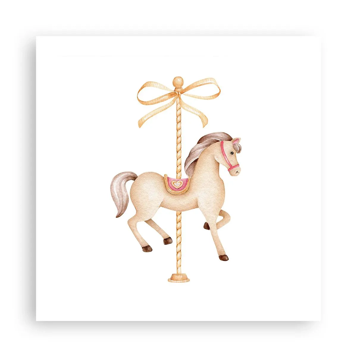 Affiche - Poster - Un trot gracieux - 50x50 cm