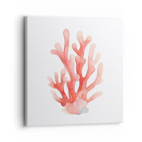 Impression sur toile - Image sur toile - Corail couleur corail - 30x30 cm