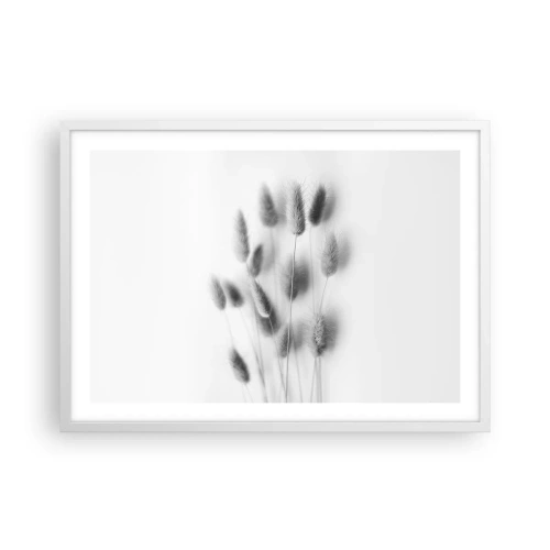 Affiche dans un cadre blanc - Poster - Son herbe duveteuse - 70x50 cm