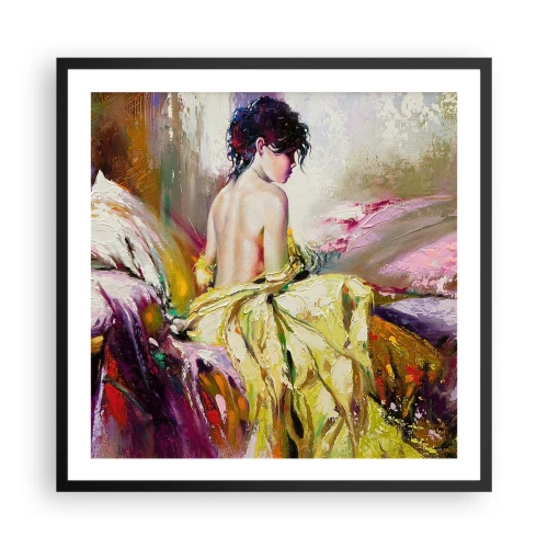 Affiche dans un cadre noir - Poster - Entre les lèvres et le bord de la tasse - 60x60 cm