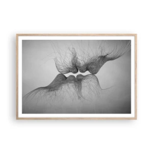 Affiche dans un chêne clair - Poster - La bise du vent - 100x70 cm