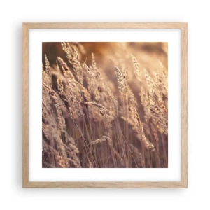 Affiche dans un chêne clair - Poster - Prêt à accueillir l'automne - 40x40 cm