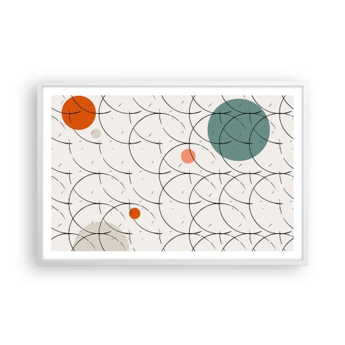 Affiche dans un cadre blanc - Poster - Dans l'esprit pop art - 91x61 cm