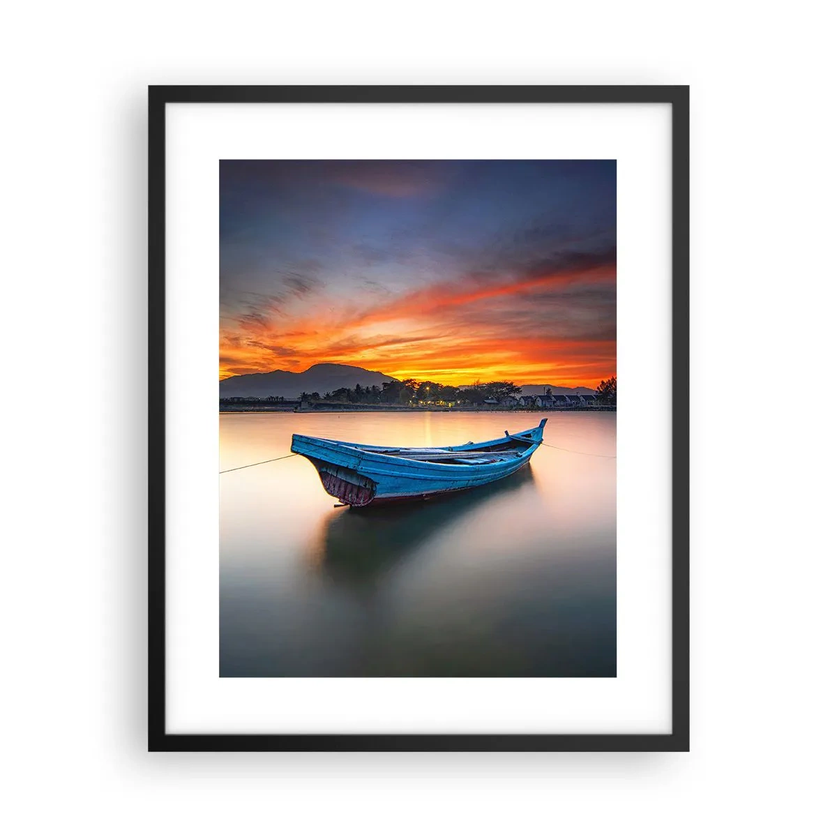 Affiche dans un cadre noir - Poster - Une bonne nuit arrive - 40x50 cm